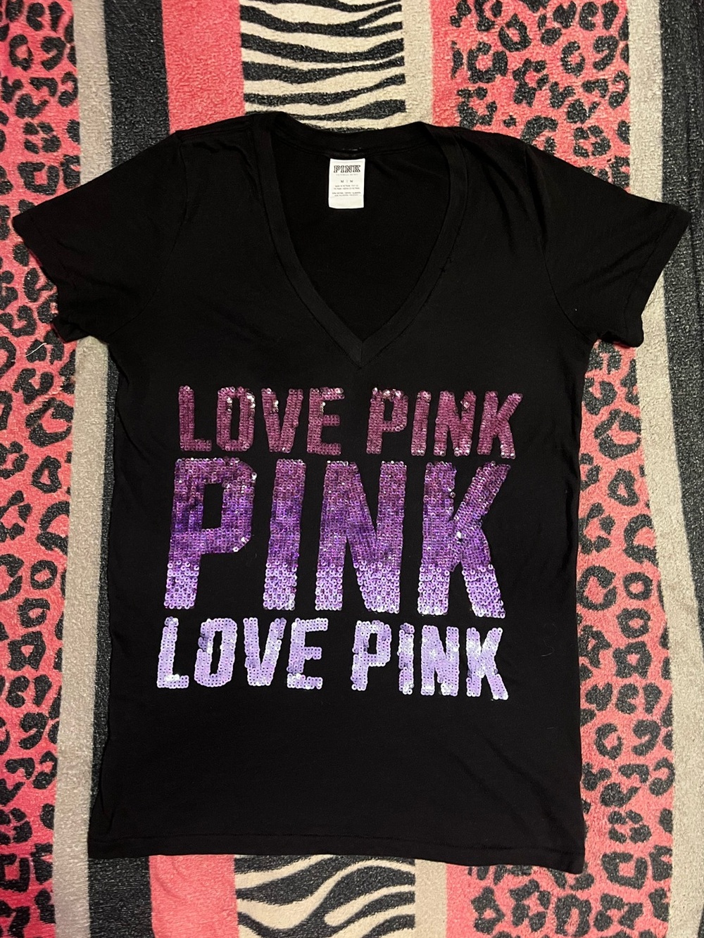 Vintage PINK Victoria's Secret sequins shirt